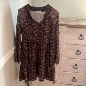 American Eagle Fall Dress, floral, Size M